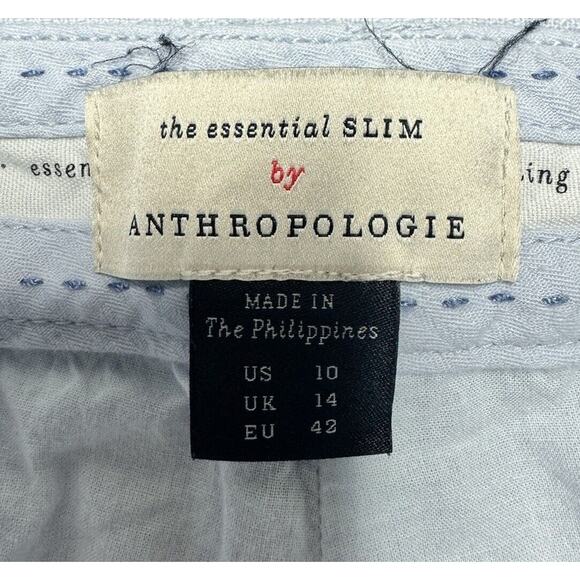The Essential Slim by Anthropologie Women’s Blue Lined Pants - Size 10 (32x27.5) - Picture 5 of 6